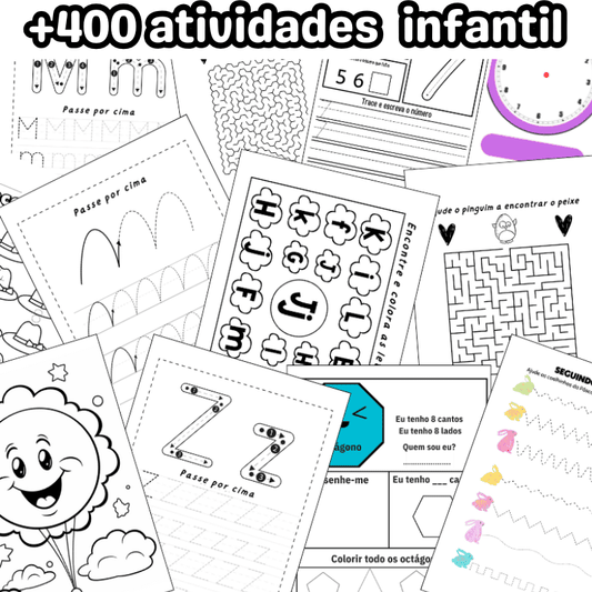 +400 Atividades Imprimíveis para Crianças